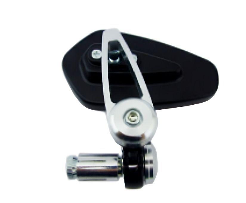ESPEJO PARA MOTO PARA MANILLAR ALUMINIO  EL PAR VIDRIO AZUL C/PLATA-0