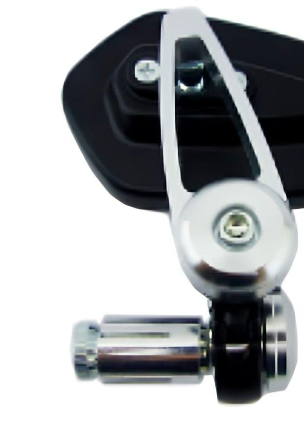 ESPEJO PARA MOTO PARA MANILLAR ALUMINIO  EL PAR VIDRIO AZUL C/PLATA-1
