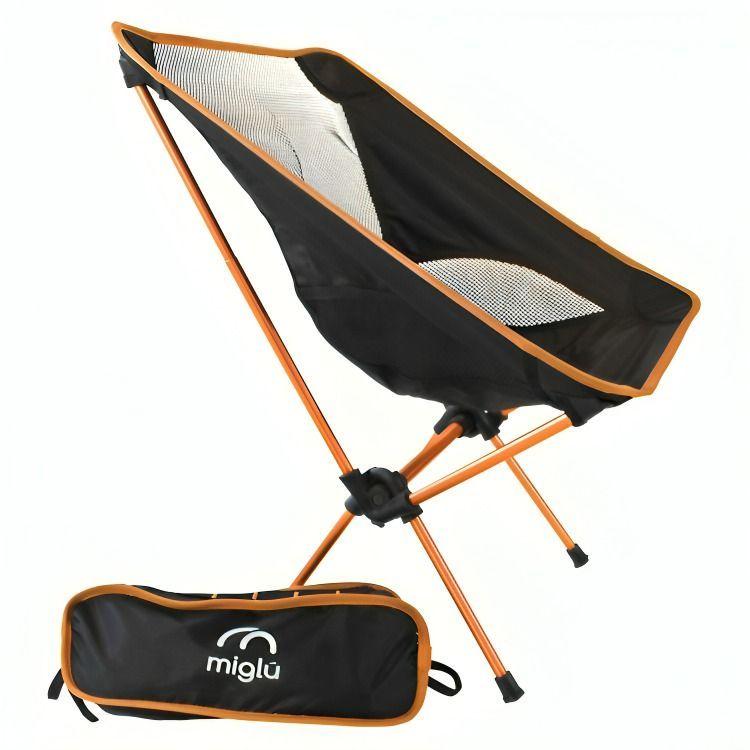 Silla plegable de camping naranja-0