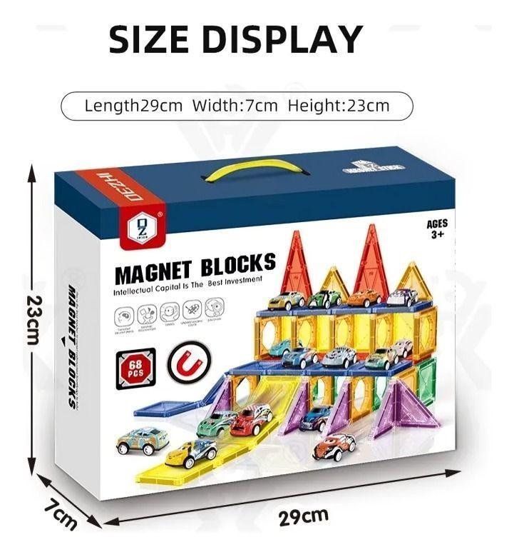 Bloque Magnetico Packing y Autos 68 Piezas-2