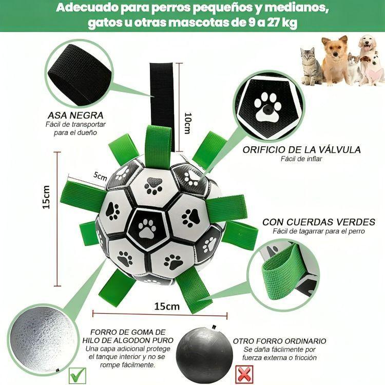 Pelota Para Perro Con Agarre Juguete Perro Pelota 15cm-5