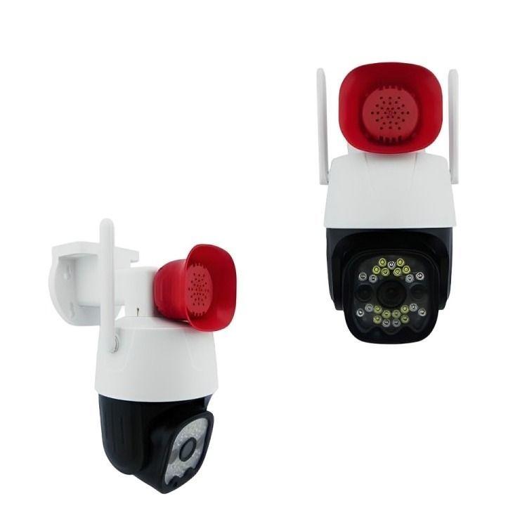 CAMARA VIGILANCIA IP EXTERIOR 23 LED WIFI CON SIRENA APP V380 -1