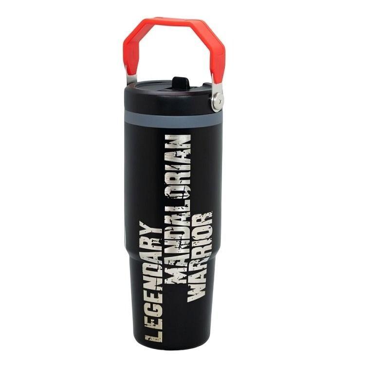 Botella Insulada Con Mango 850ml Black Star Wars 2 Mandalorian-2