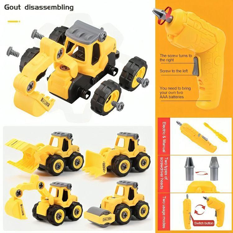 Ciudad con Camiones Armables DIY incluye Pista Herramientas-3