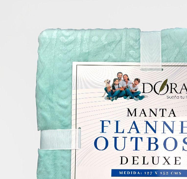 Manta Flannel Outboss Deluxe  Turquesa – Doral 127×152 cm.-2
