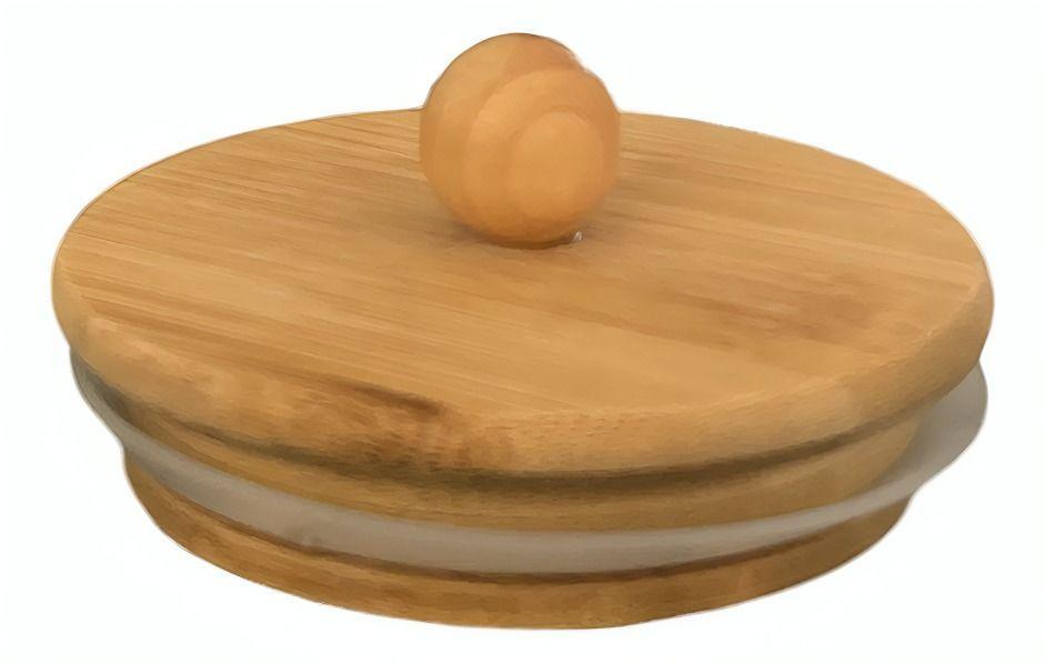 Frasco de Vidrio con Tapa de Bamboo de 950ml Glasso-2