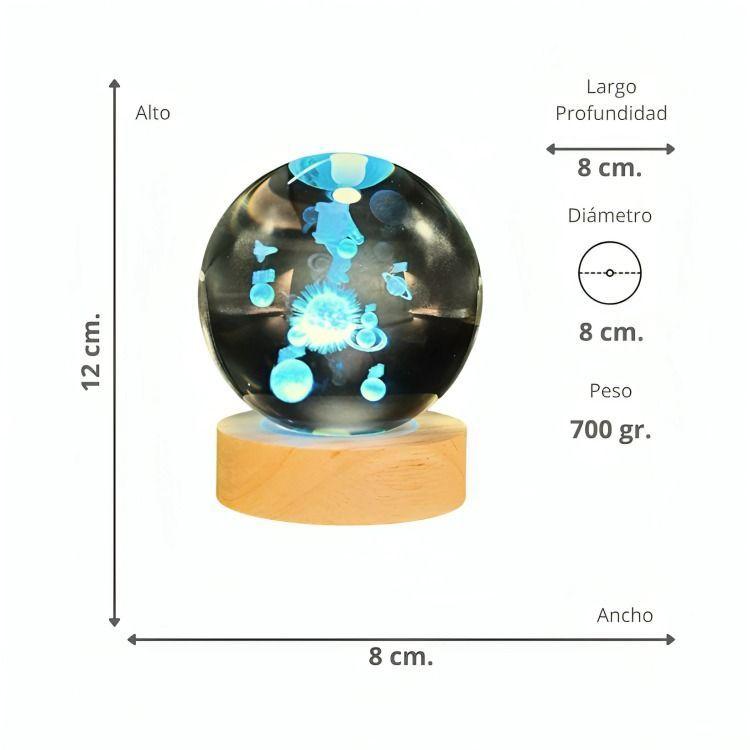 Lampara Bola De Cristal LED RGB Colores Astronauta-3