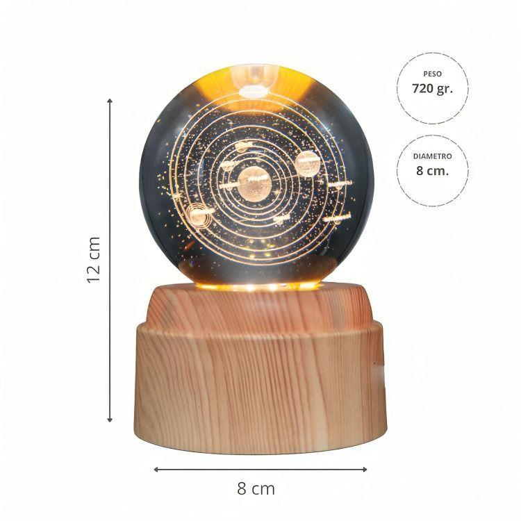 Lámpara Bola de Cristal LED Sistema Solar-3