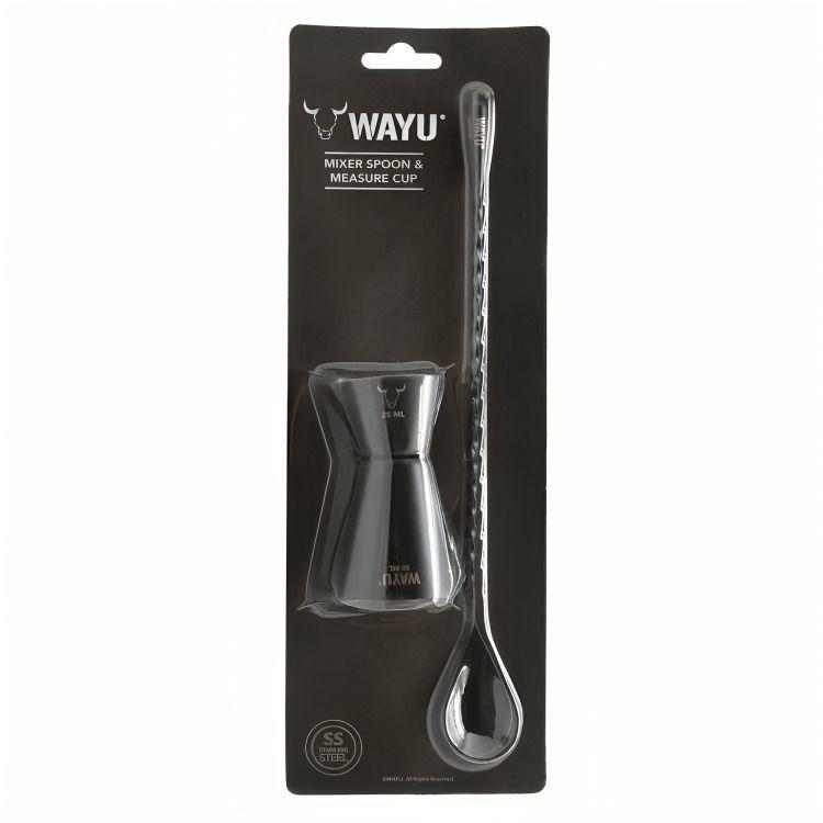 SET DE MEDIDOR  + CUCHARA COCTEL WAYU-2