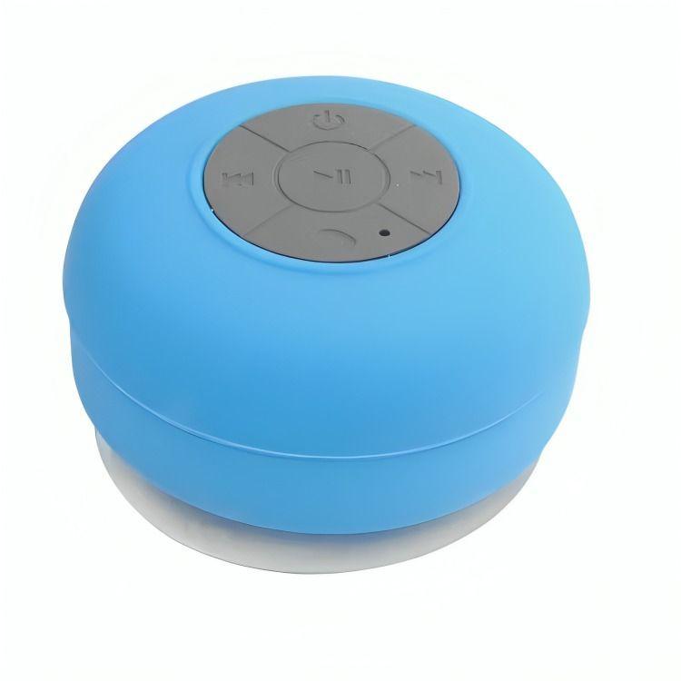 PARLANTE RECARGABLE BLUETOOTH WATERPROOF IDEAL DUCHA CON VENTOSA AZUL-0