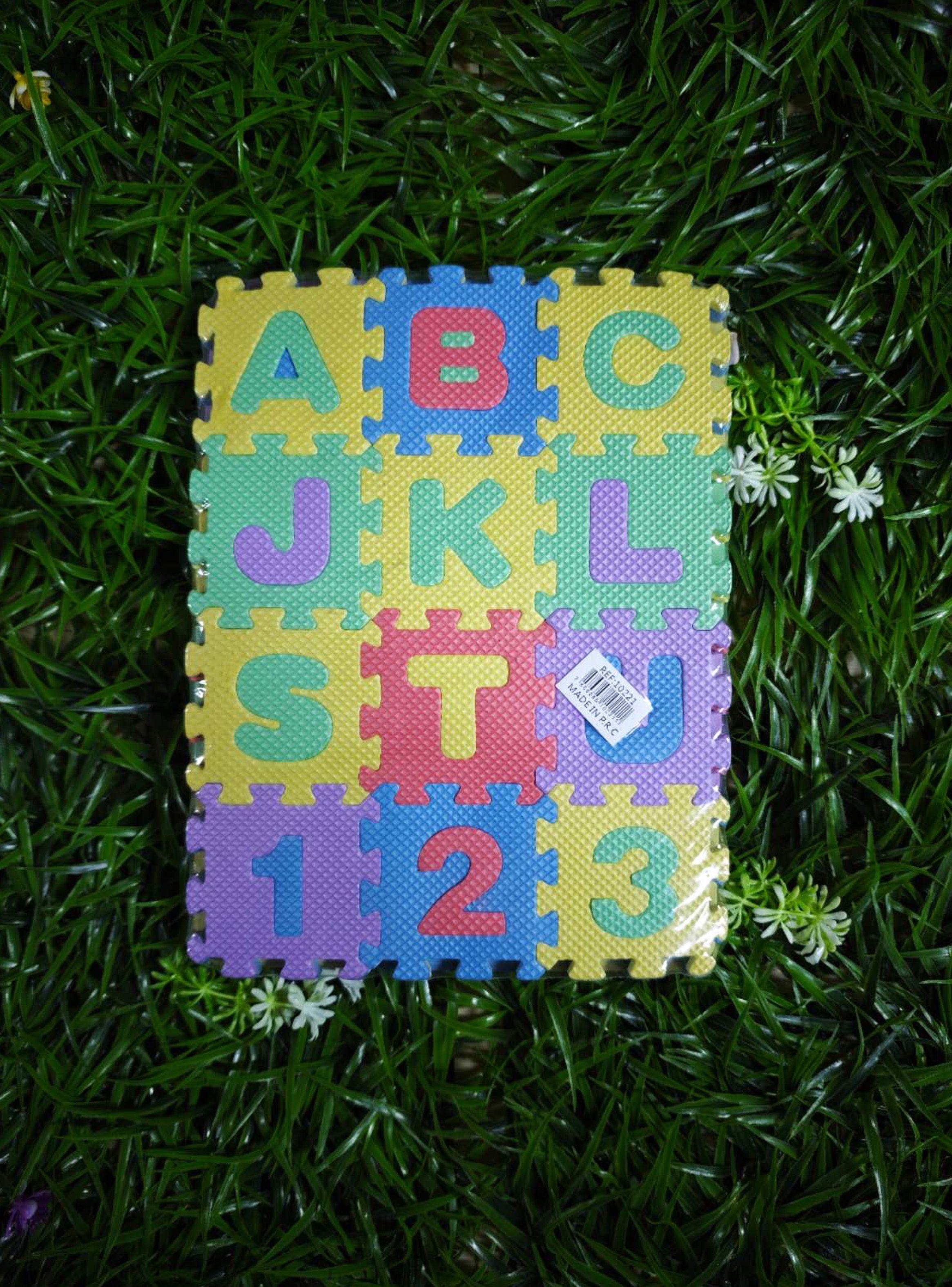 Alfombra Goma EVA Set 36 Cuadros con Dibujos Desmontables 7x7cm Bebés Niños-1