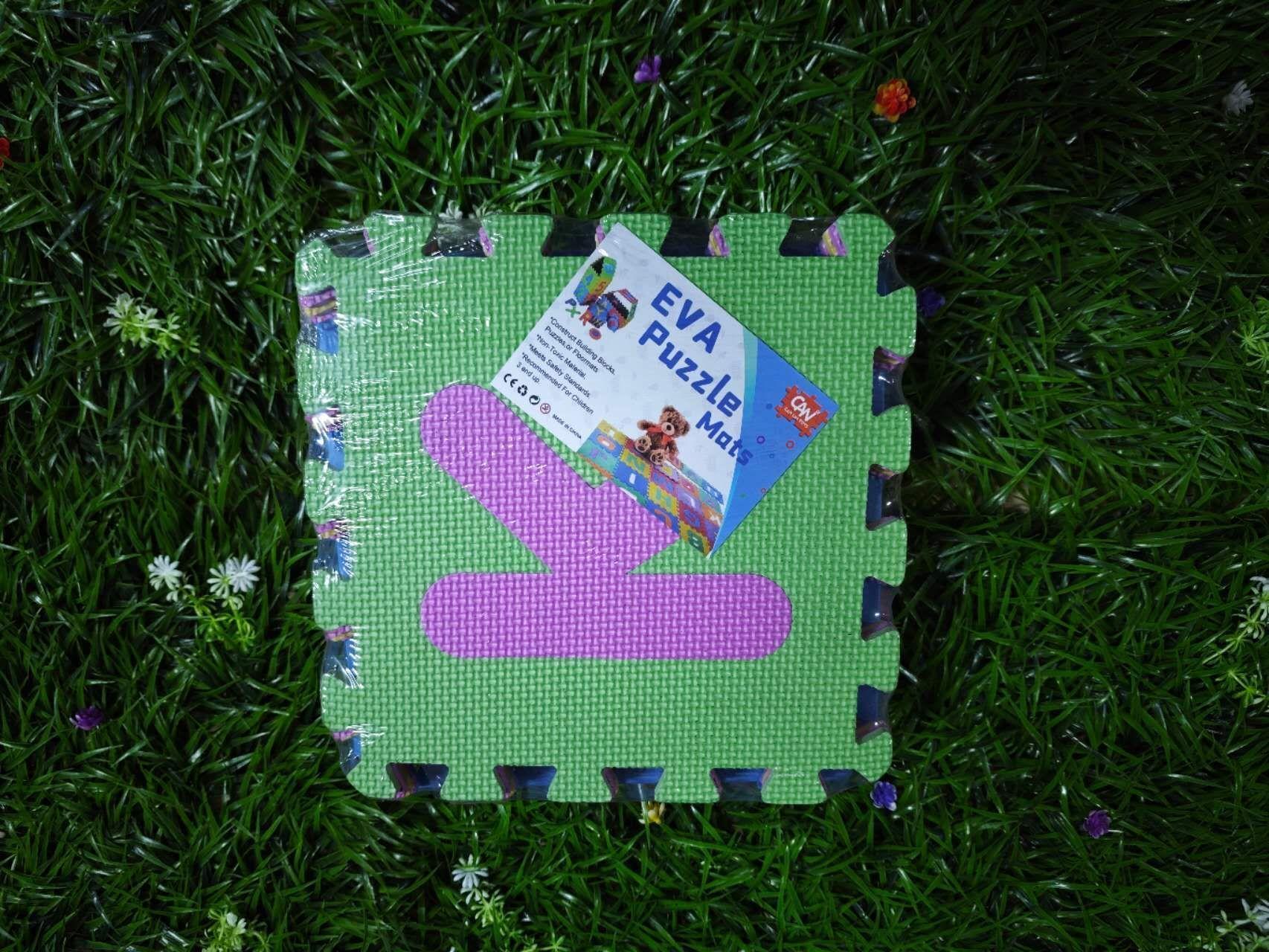 Alfombra Goma EVA Set 10 Cuadros con Letras Desmontables 30x30 cm para Bebés y Niños-3