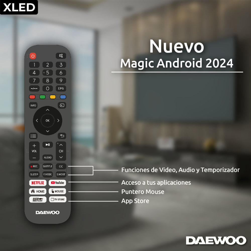 Televisor Smart TV DAEWOO 32 Led Android 12 Linea Xled -2