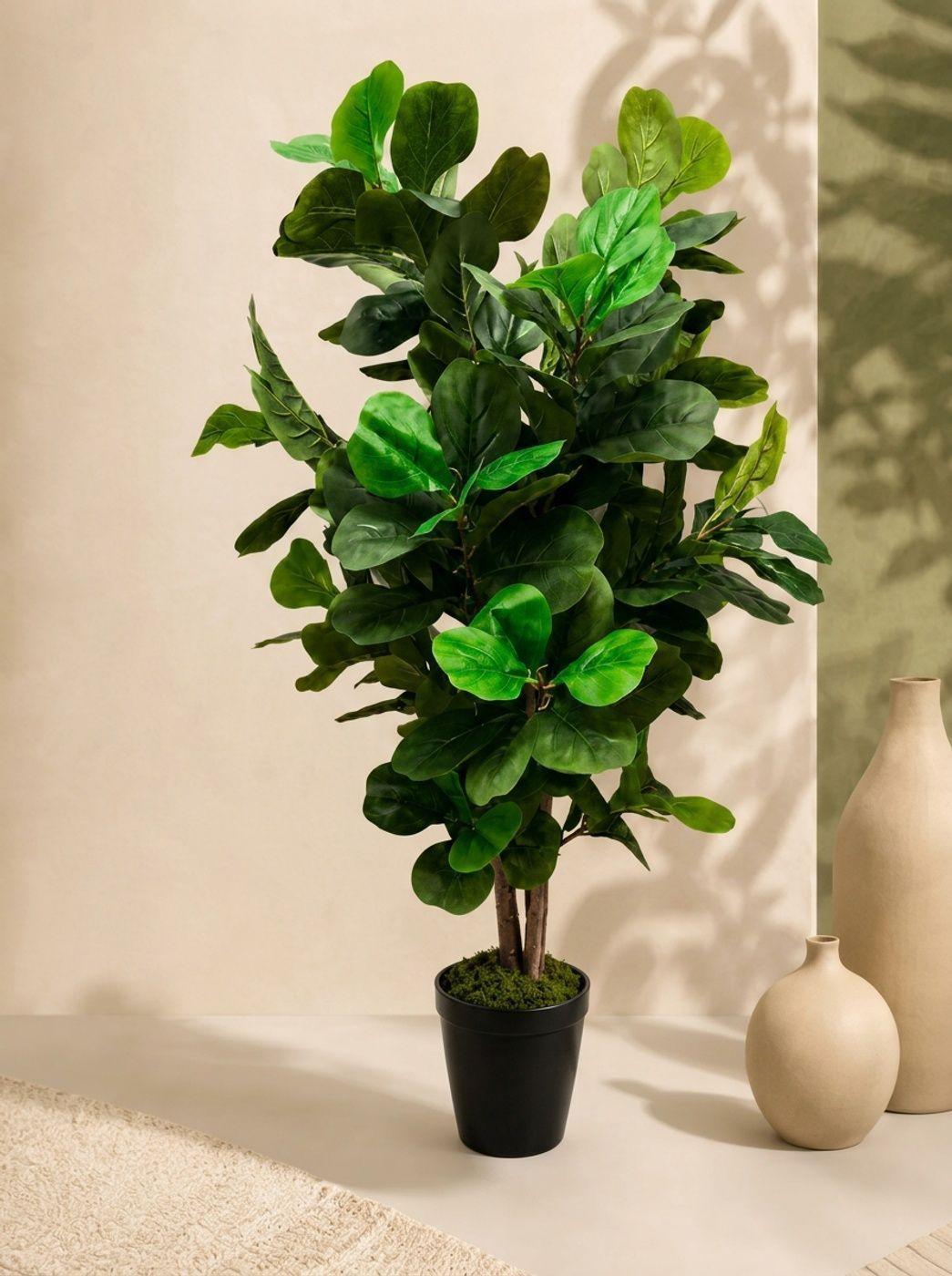 Árbol Artificial Lyrata Ficus Planta Decorativa Realista-4