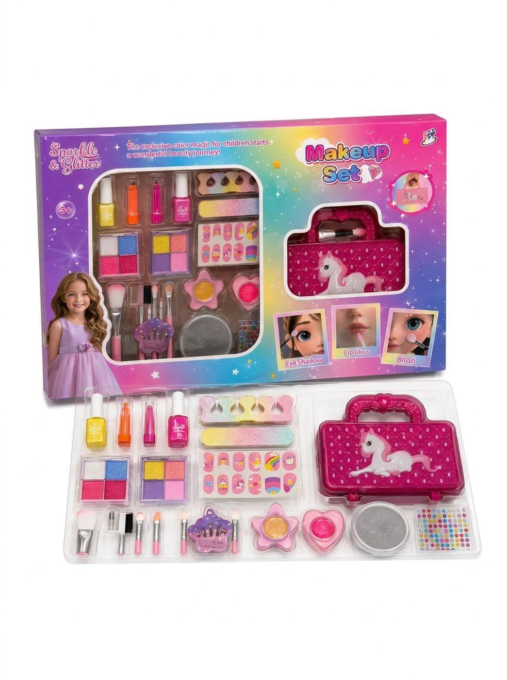 Set Belleza Infantil Con Maleta Unicornio 18 Pzs-0