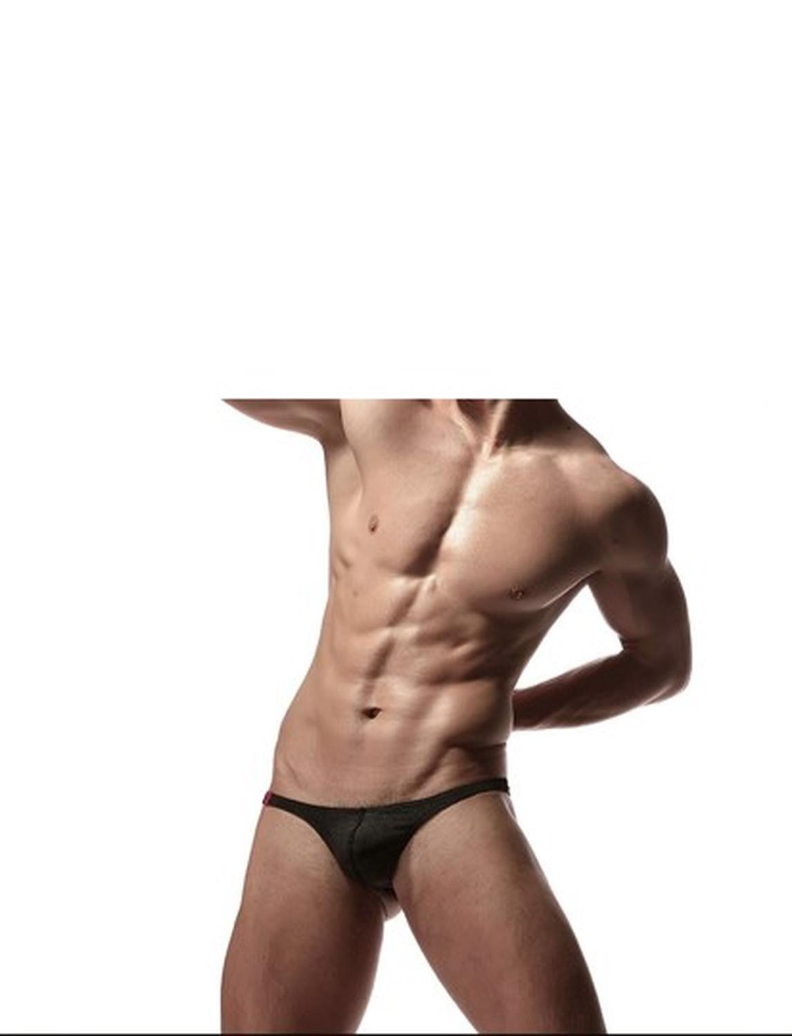 Tanga Sexy para hombre Colaless Negro- Talla M-3