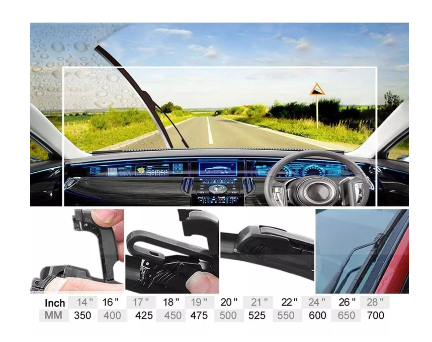 Par Plumillas Limpiaparabrisas Silicona Universal Vehiculo-6