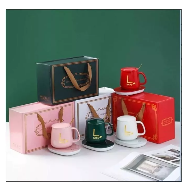 Pack X4 Taza De Café ,te Con Calentador-2