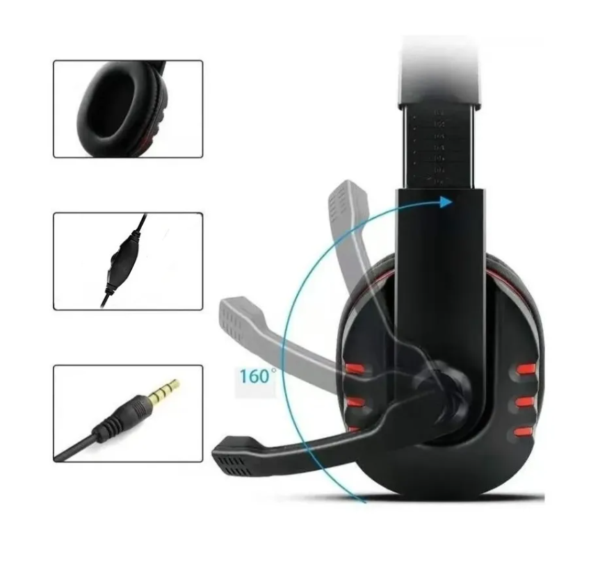 Audífono Gamer Micrófono Para Ps4 Notebook Teléfonos Xbox On-2