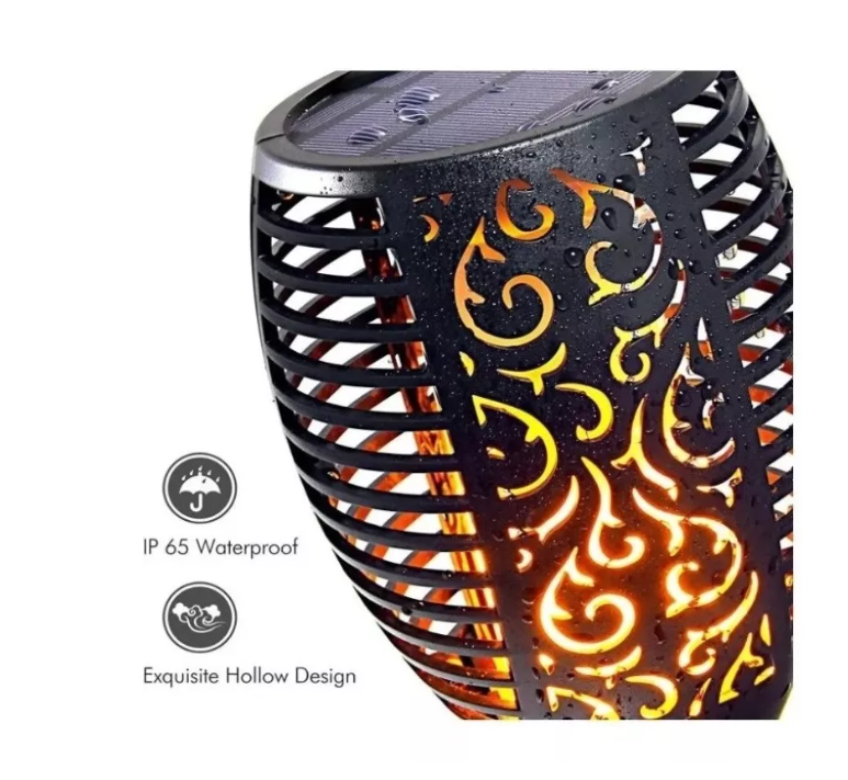 Luz Llama Solar 12 Led Con Estaca Exterior Tierra Jardin-4