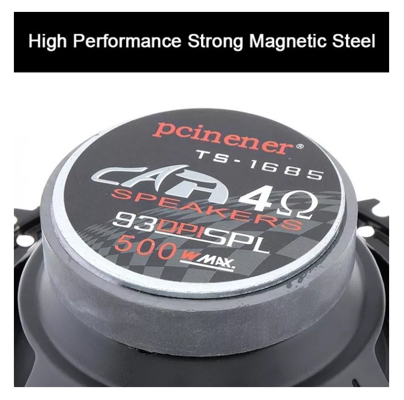Kit 2 Parlantes Auto 16cm Redondo 500w Coaxial-5