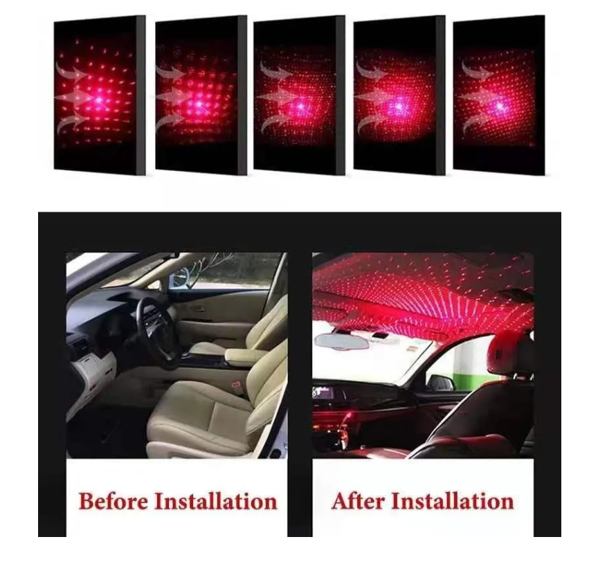 Proyector Laser Fiesta Usb Luz Led Para Auto Casa Universal-6