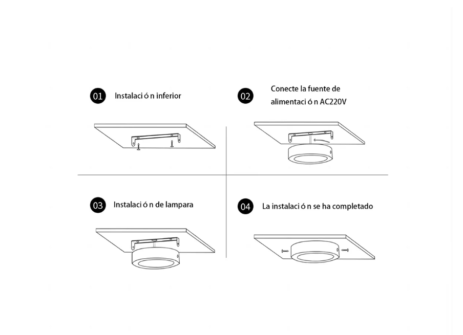 Foco Panel Plafón Led 24w Sobrepuesto Redondo Luz Cálida-4