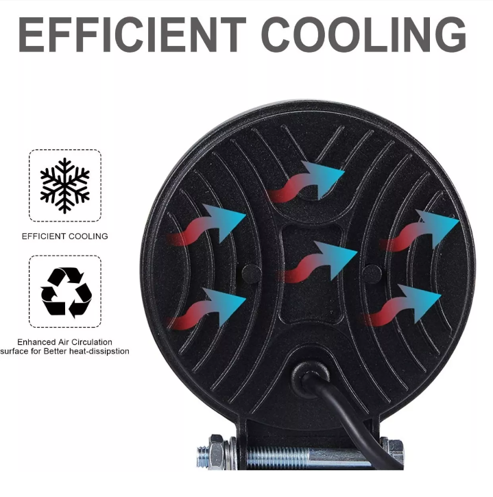 X4 Luces Foco Neblinero Led 27w 4x4 Auto Caminon Redondo-1