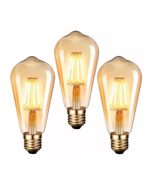 Ampolleta Vintage Led Soquete E27 Luces Vintage Calida St 3-0