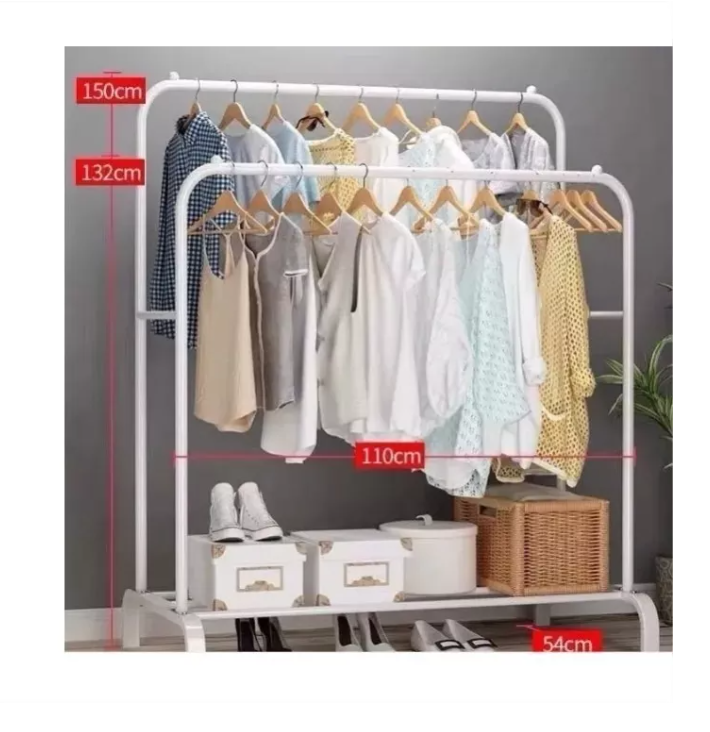 Perchero Metálico Doble Closet Exhibición Organizador Hogar-7