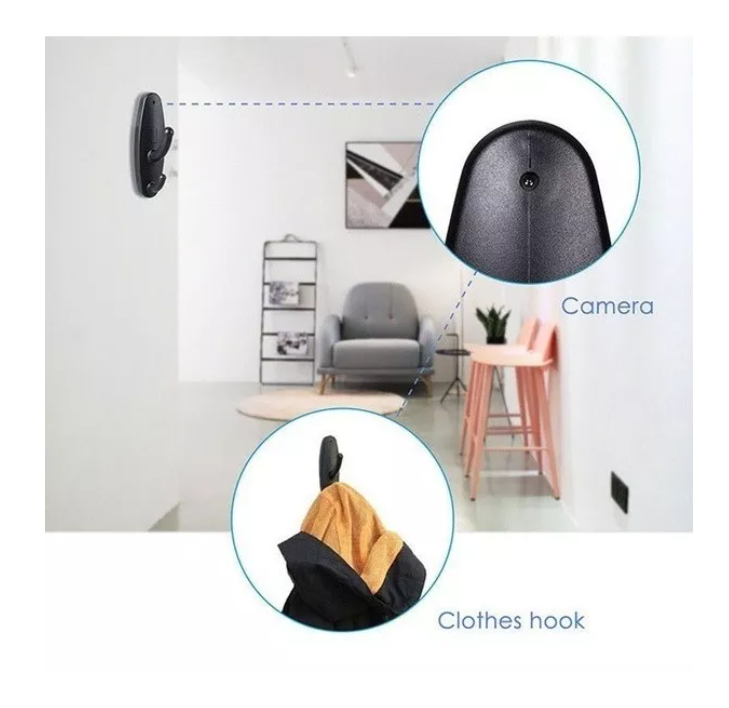 Camara Espía Perchero Gancho Inalámbrico Recargable-4