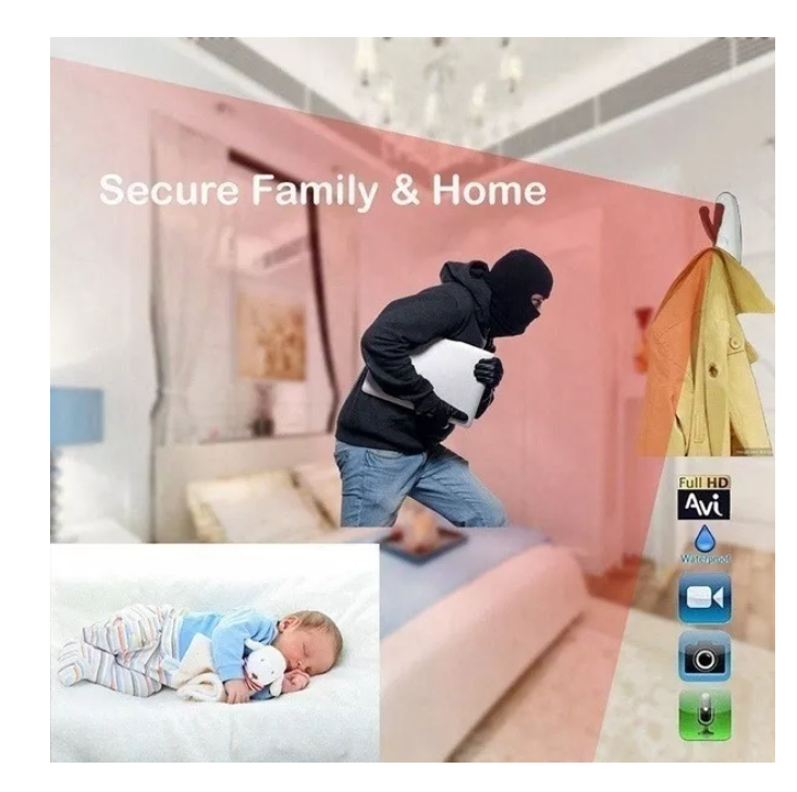 Camara Espía Perchero Gancho Inalámbrico Recargable-6