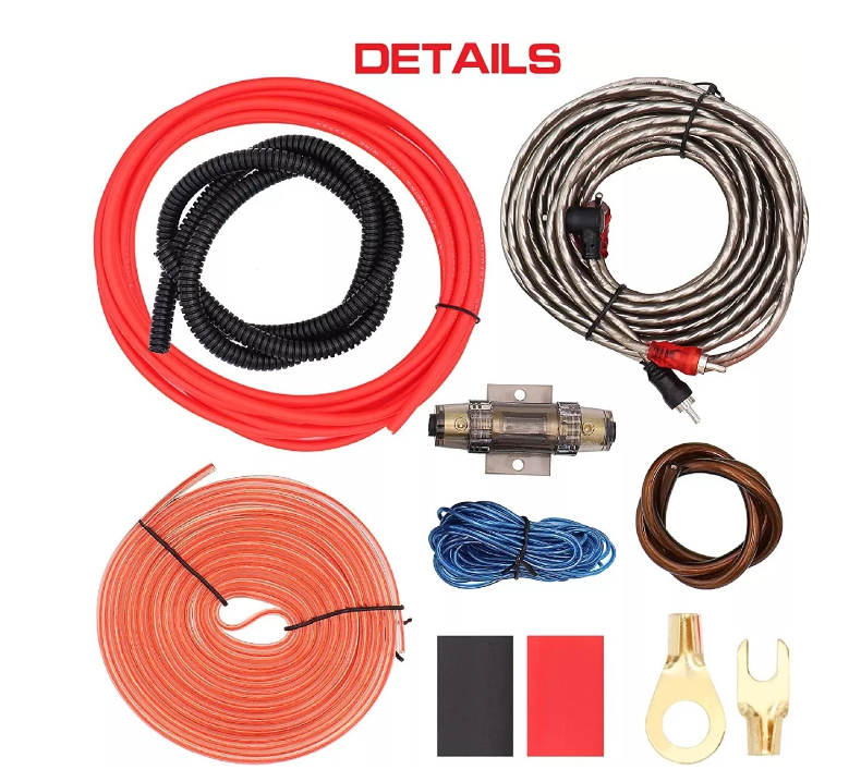 Kit Cables Amplificador Set Calibre 8 Subwoofer Auto Premium-4