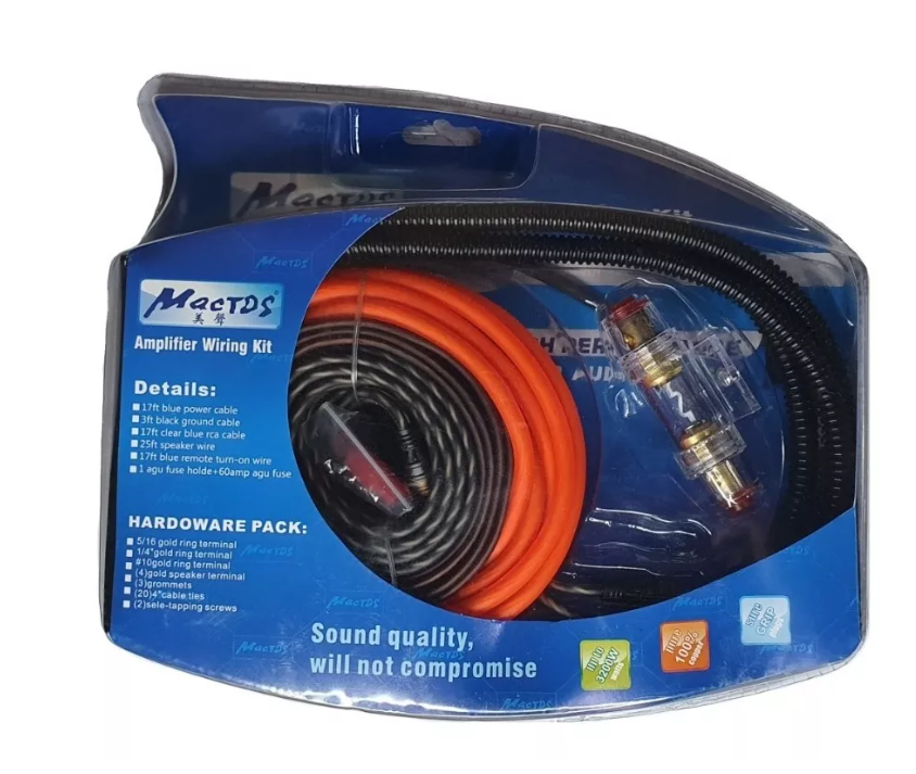Kit Cables Amplificador Set Calibre 8 Subwoofer Auto Premium-5