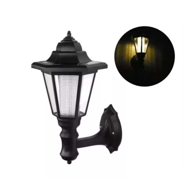 Foco Farol Led Solares Jardin O Para Pared Luz Blanco-0