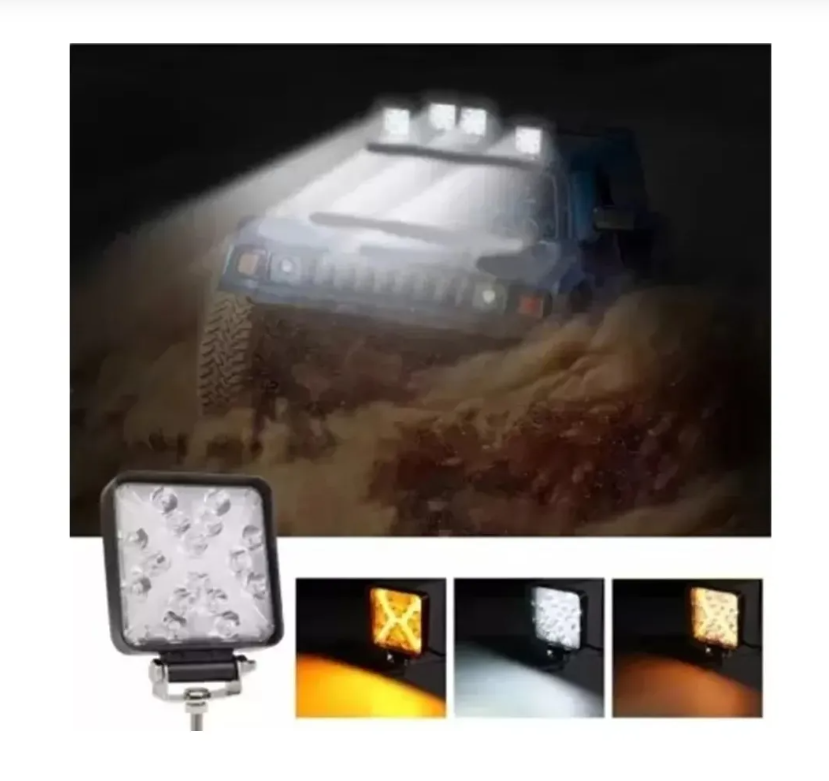 Pack 2 Foco Neblinero Led 48w Bicolor Auto Moto Camioneta-4