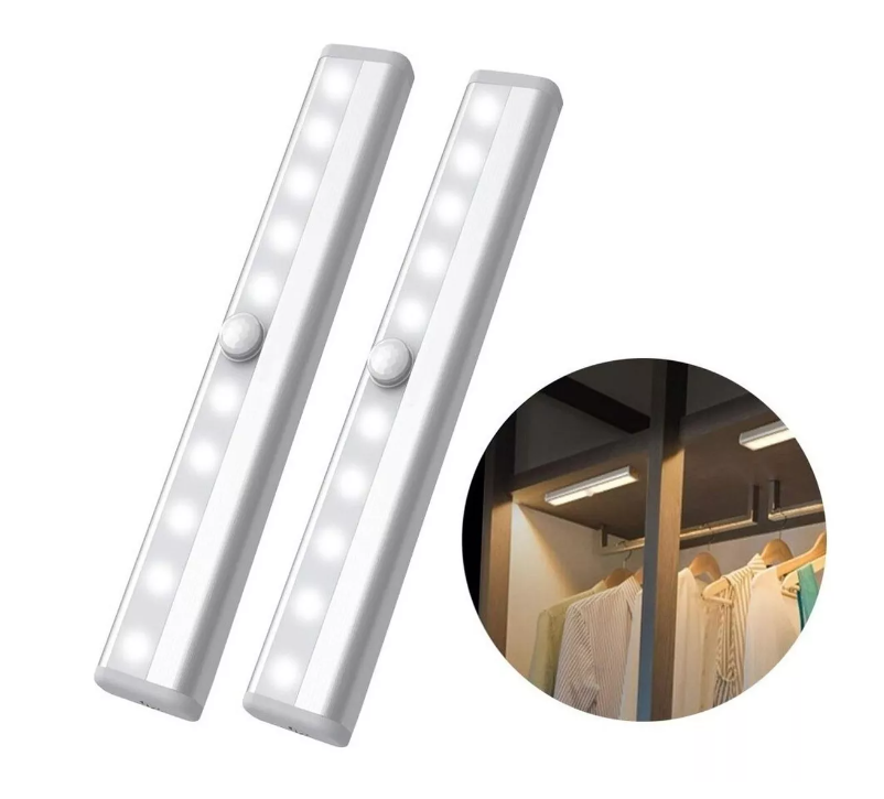 Barra Led Con Sensor Para Armario Cocina Escalera A Pilas-0