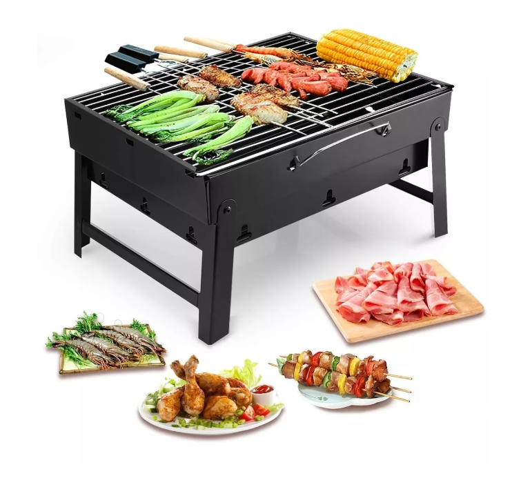 Parrillera Asados Grill Bbq Portatil Plegable Terraza Balcon-0