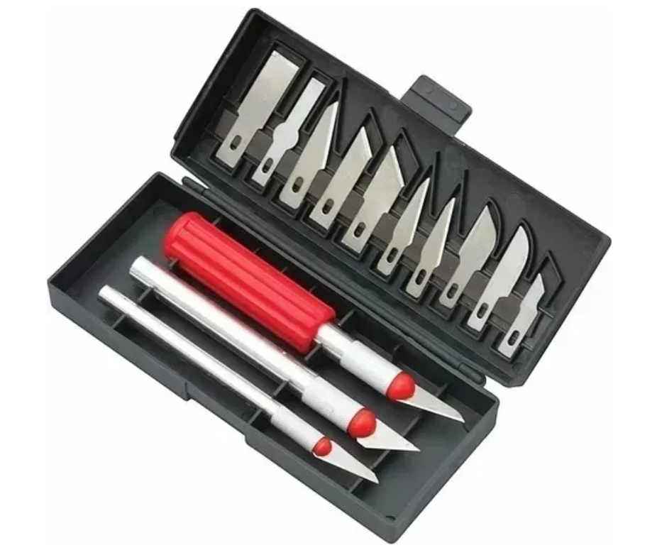 Set Bisturi - Cuchillos Cartoneros Maqueteria 13 Piezas-3
