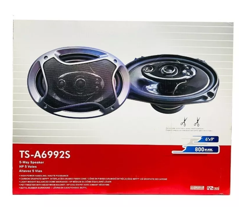 Kit 2 Parlantes Auto 6x9 Ovalados 800w Coaxial 5 Vías Hifi-2