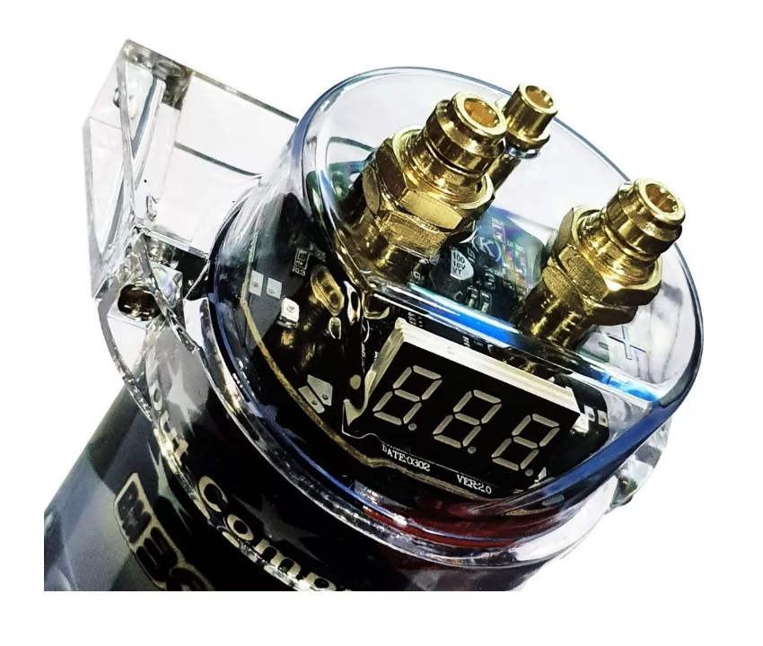 Capacitor Audio Car 2.0 Faradios Parlantes Regulador Amp-5