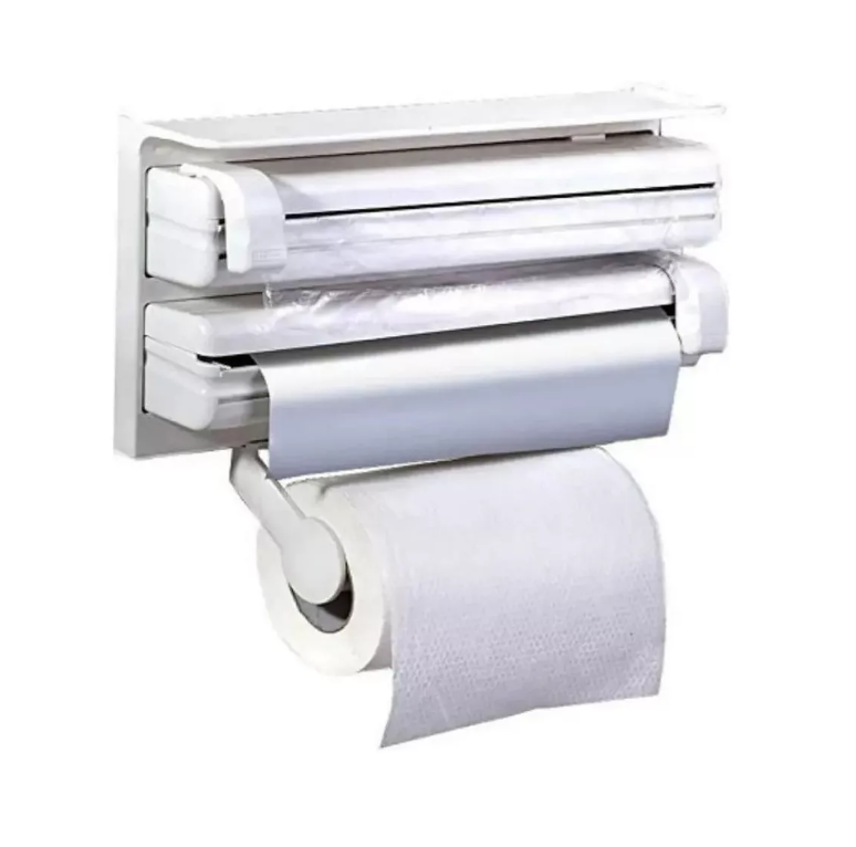 Dispensador Corta Fácil Triple Papel De Cocina Toalla-2