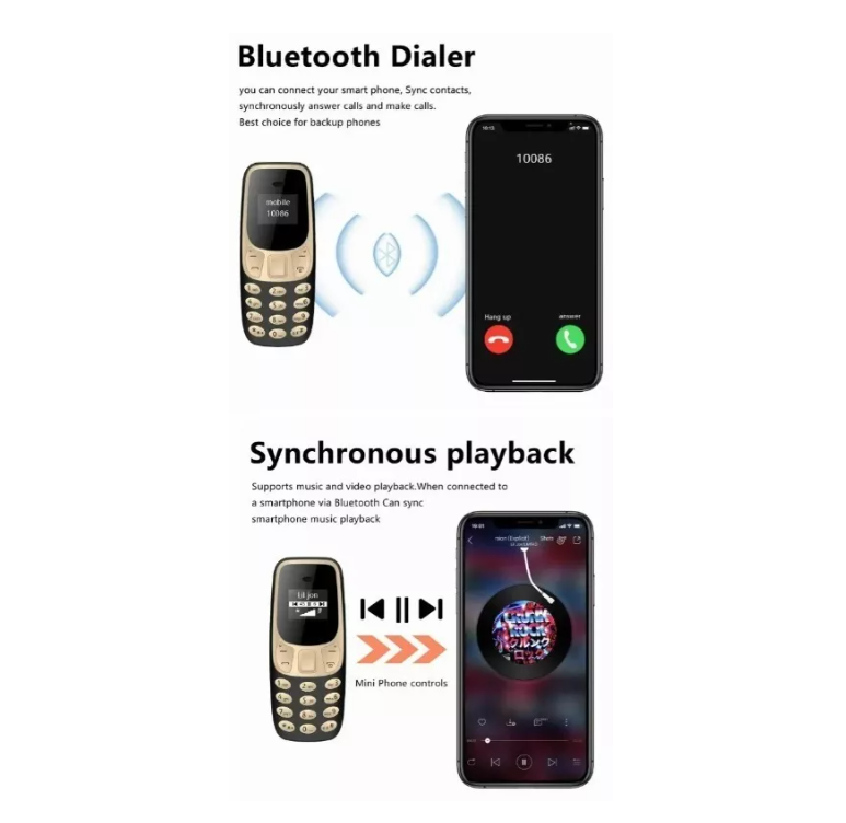 Llavero Mini Celular Telefono Dual Sim 380mah Bluetooth M10-3