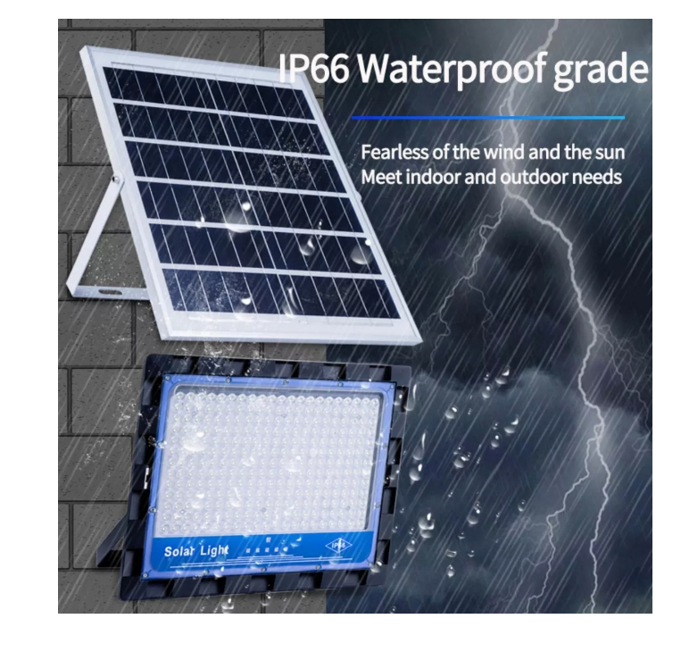 Foco Solar 100w 731t + Panel Solar Y Control Remoto-6