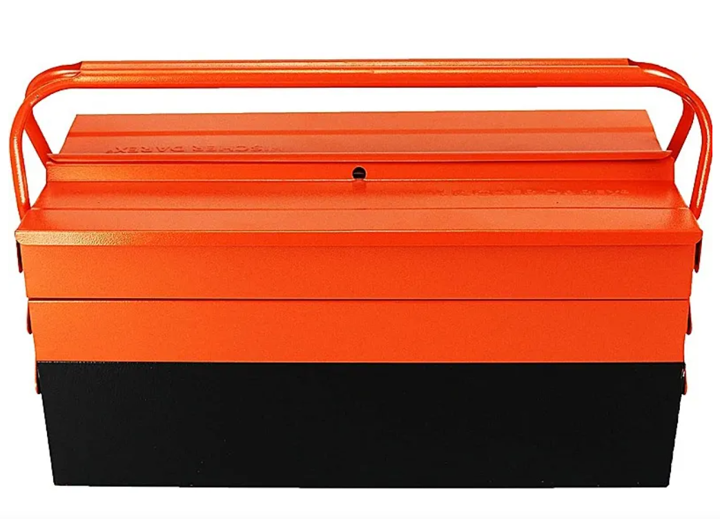 Caja Herramienta Articulada Metálica 3 Niveles 5 Divisiones-3