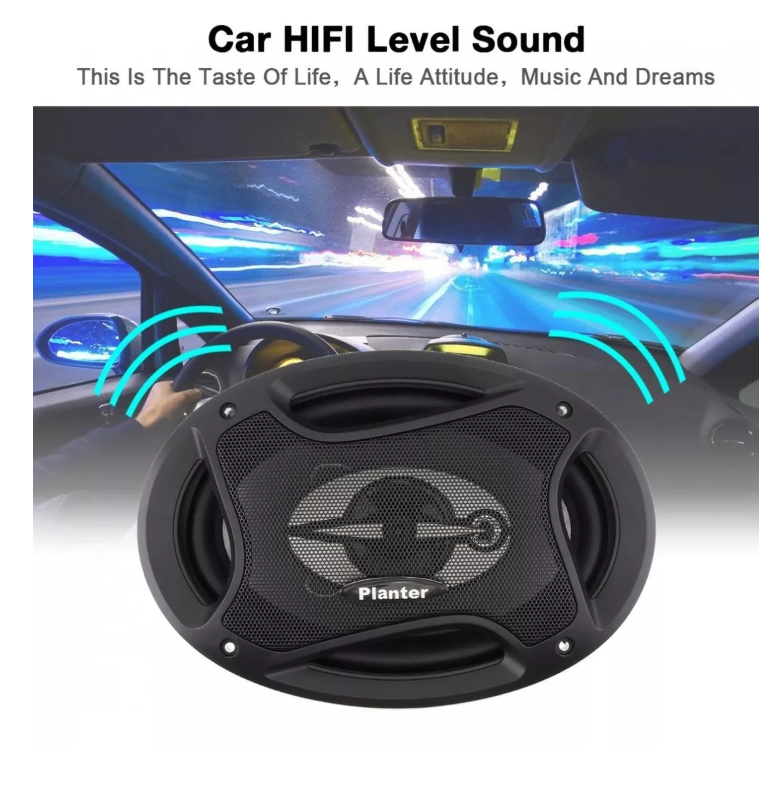 Kit 2 Parlantes Auto 6x9 Ovalados 1000w Coaxial 3 Vías Hifi-7