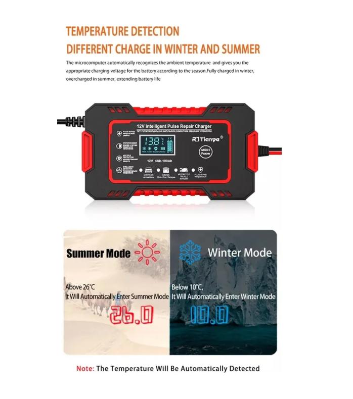 Cargador De Batería Inteligente Y Rápido De 12v 8a 24v-2