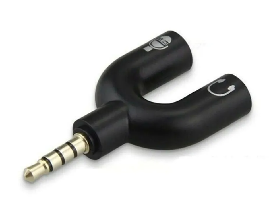 X5 Splitter 3.5mm Adaptador Audio Separa Microfono Audifono-0
