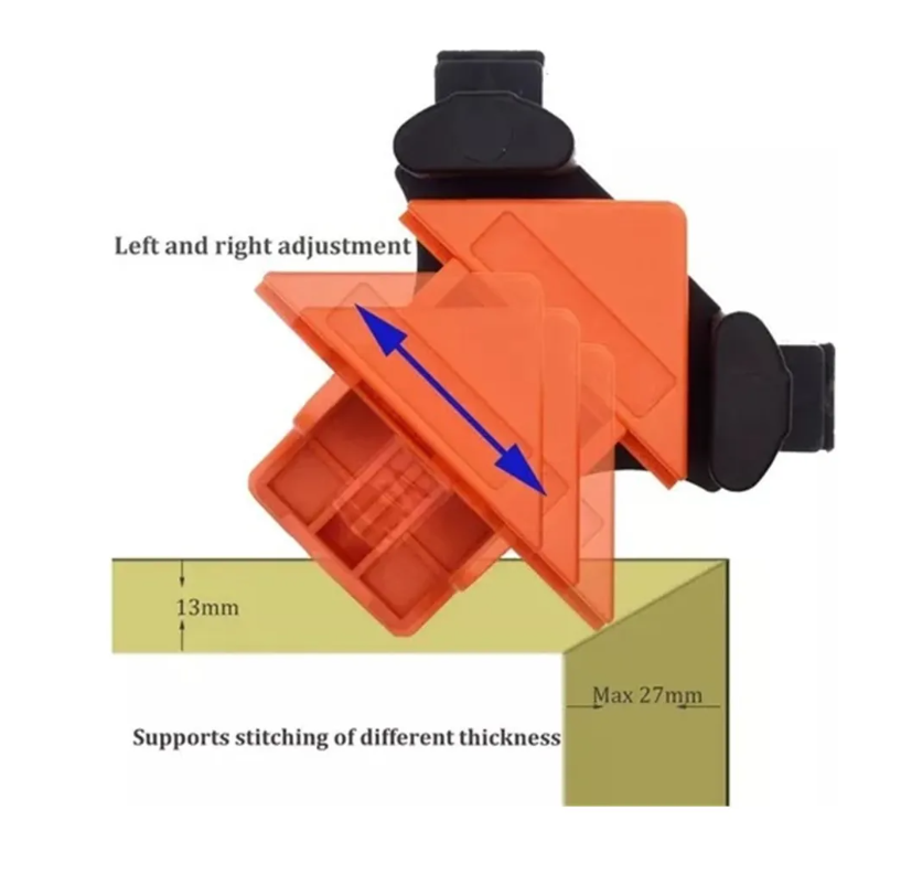 4 Abrazaderas Pinza Ángulo Recto Esquinera Unir Madera-2