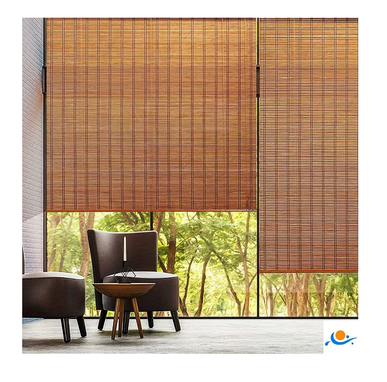 Cortina Persiana Roller Enrollable De Bambú 120x180 Cms-6